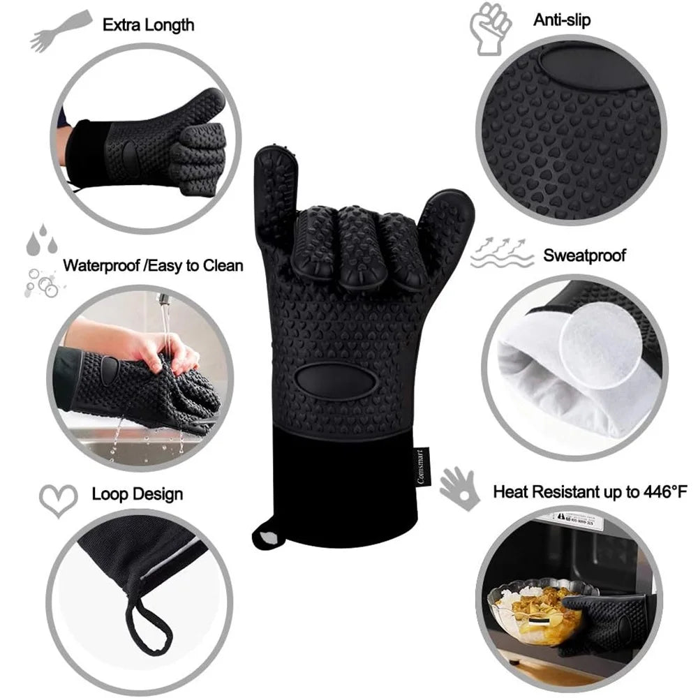 Large Heat Resistant Silicone Gloves