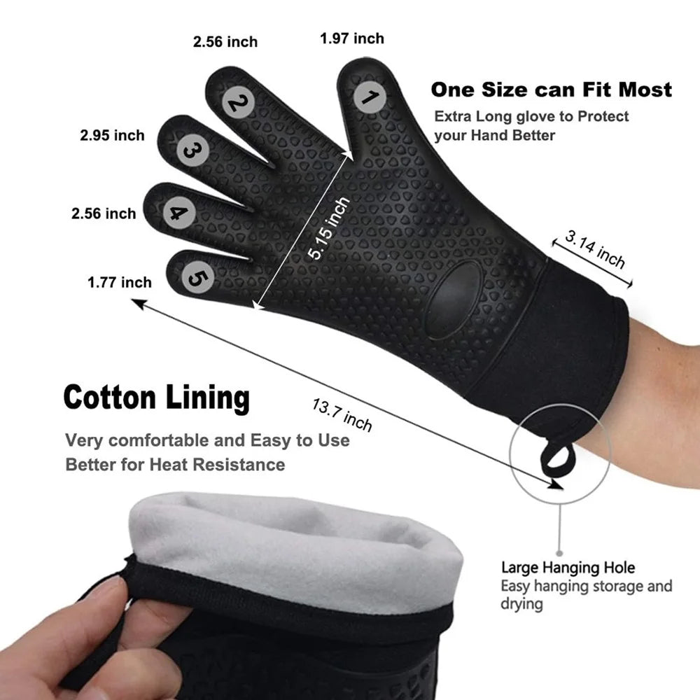 Large Heat Resistant Silicone Gloves